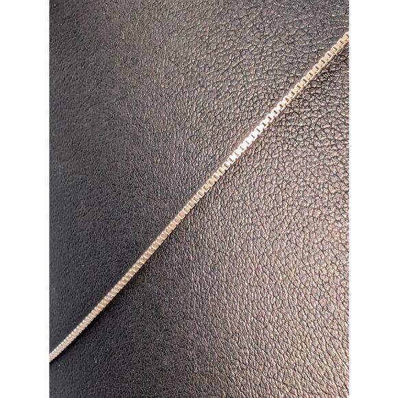 Vintage Sterling Silver Amethyst Cabochon Pendant Box Chain 16" Necklace - Picture 5 of 8